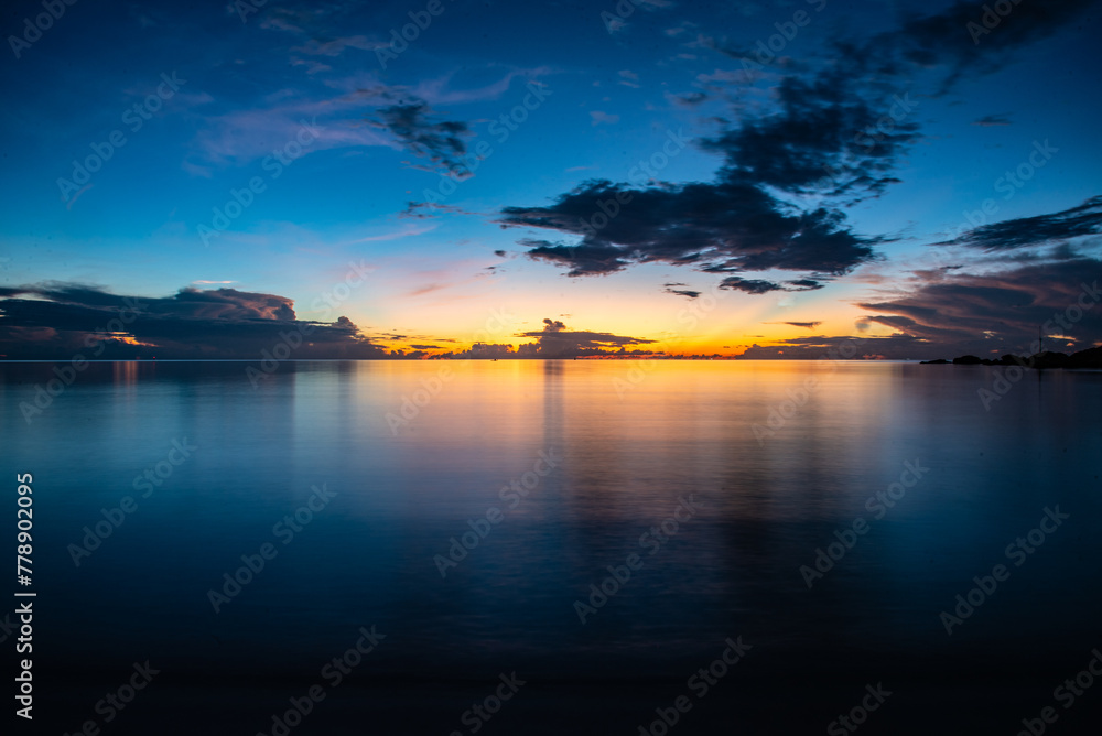 Evening sea, beautiful sky Evening sea, beautiful sky