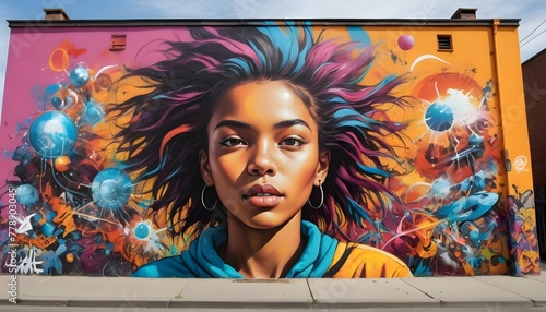 A Vibrant Street Art Mural Celebrating The Energy © Tavinda