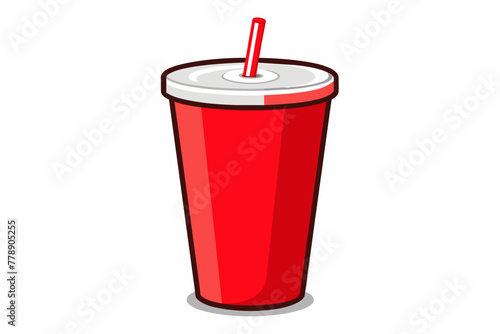 red-blank-soft-drink-cup-vector-illustration