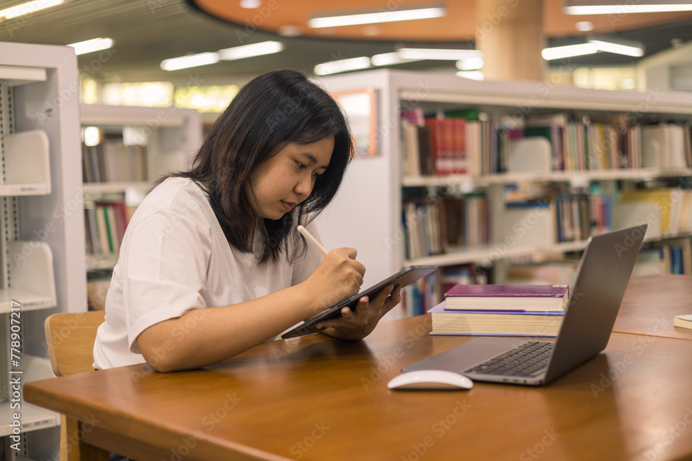 Young student eagerly enters the classroom, ready to immerse themselves in world of learning and education at college, studying books alongside their peers in university. Young student eagerly enters the classroom, ready to immerse themselves in world of learning and education at college, studying books alongside their peers in university.