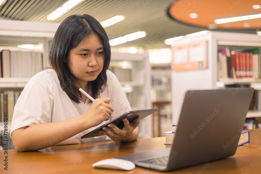 Young student eagerly enters the classroom, ready to immerse themselves in world of learning and education at college, studying books alongside their peers in university. Young student eagerly enters the classroom, ready to immerse themselves in world of learning and education at college, studying books alongside their peers in university.