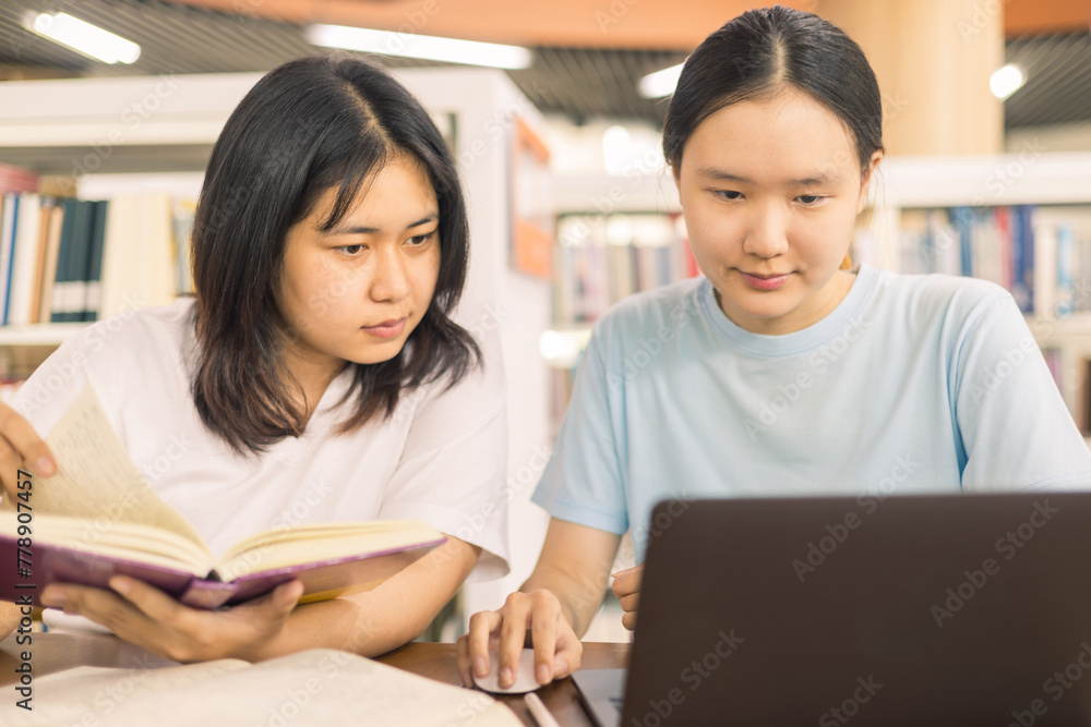 Two young woman, a dedicated student, navigates university life with her friend, embracing education and growth as they pursue their goals together. female student in college Two young woman, a dedicated student, navigates university life with her friend, embracing education and growth as they pursue their goals together. female student in college