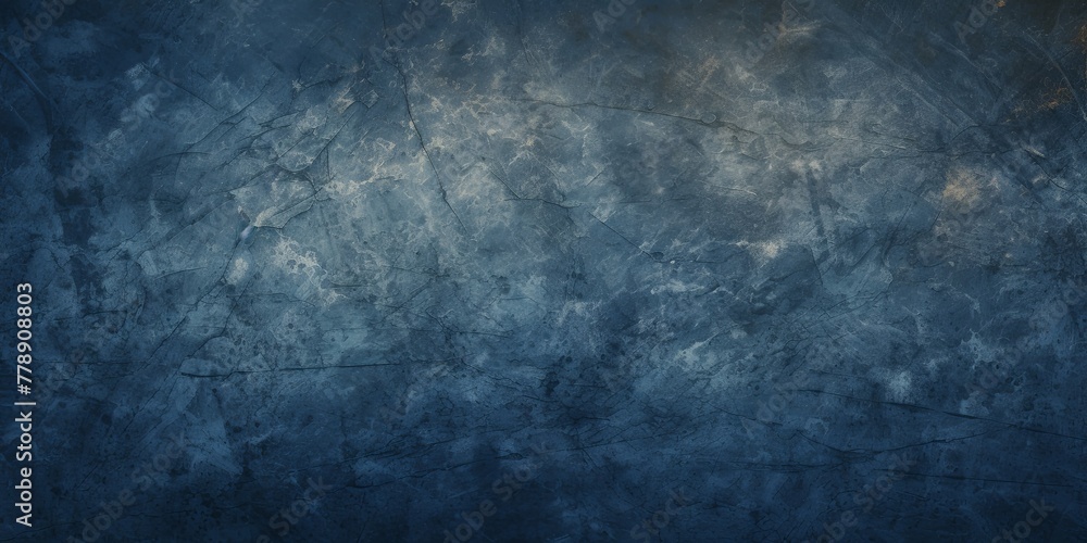 Navy Blue dust and scratches design. Aged photo editor layer grunge abstract background - obrazy, fototapety, plakaty 