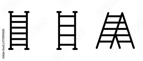 ladder icon or logo isolated sign symbol vector illustration - high quality black style vector icons