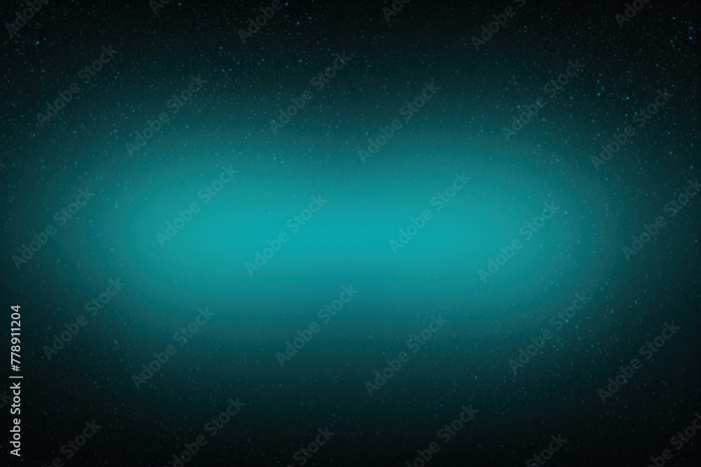 Cyan black glowing grainy gradient background texture with blank copy space for text photo or product presentation 