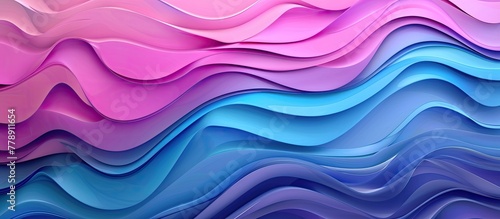 A close up of a vibrant wave pattern on a wall, featuring shades of Purple, Azure, Violet, Pink, Liquid, Aqua, Magenta, and Electric blue, resembling art paint