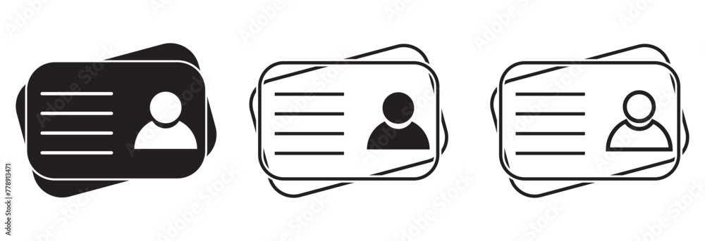 Id Card Icon Collection ID Card icon set. ID Card icon collection. Driver's license ...