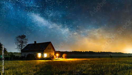 家が星空と語り合う photo