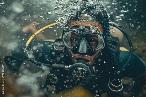 scuba diver in water