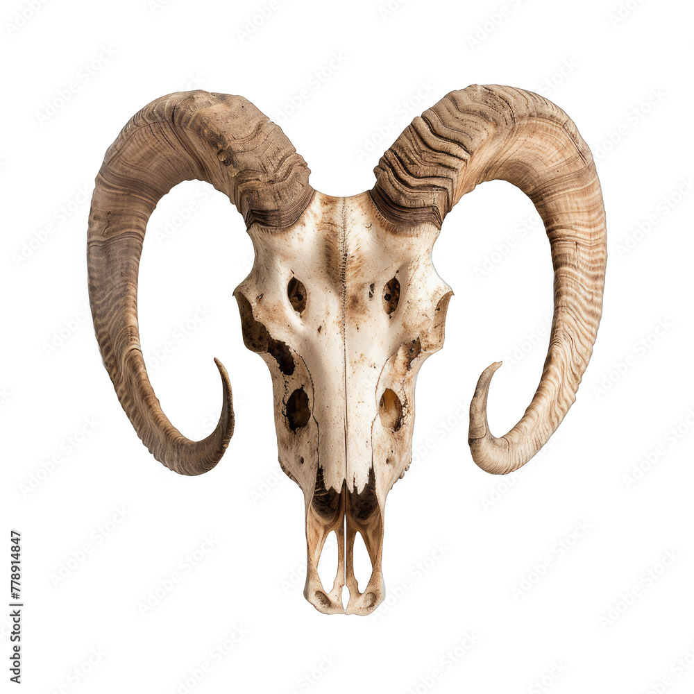 Ram skull isolated on transparent background png
