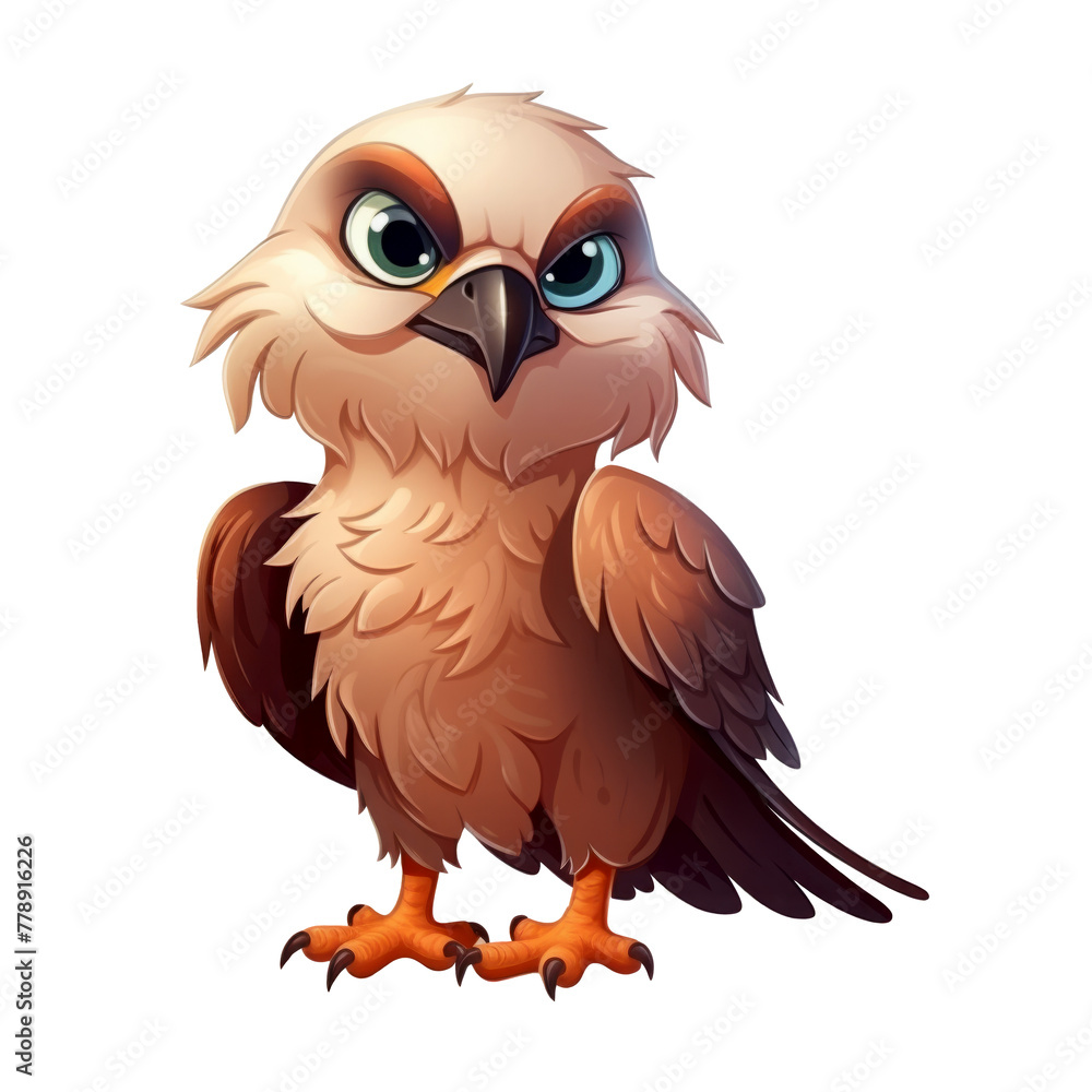 cartoon eagle looking isolated on white cartoon eagle looking isolated on white