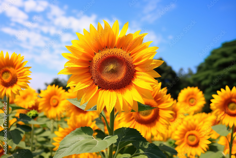 sunflowers in the garden.