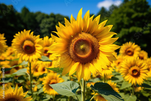 sunflowers in the garden.