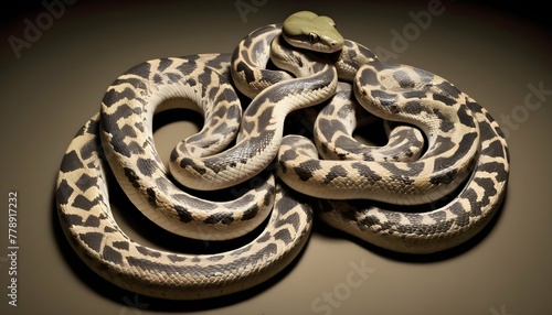 A Snake With Patterns That Resemble A Labyrinth T