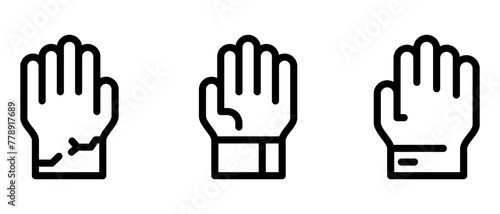 protective gloves icon or logo isolated sign symbol vector illustration - high quality black style vector icons
