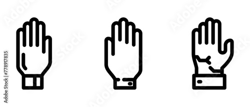 protective gloves icon or logo isolated sign symbol vector illustration - high quality black style vector icons

