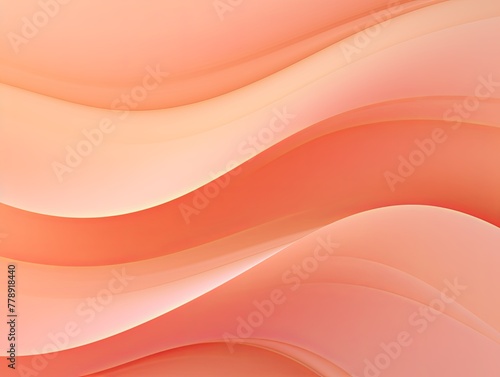 Peach fuzz abstract background, in the style of abstraction creation, stimwave, precisionist lines with copy space wave wavy curve fluid design