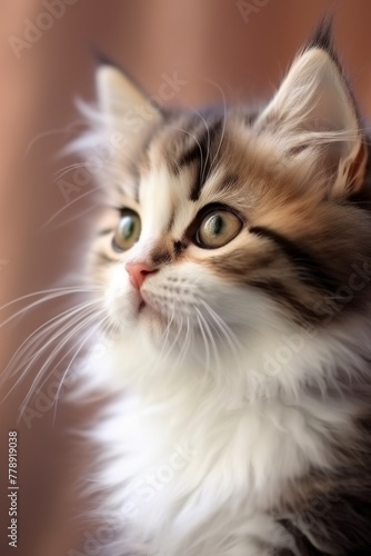 fluffy cute cat Generative AI