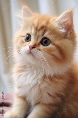 fluffy cute cat Generative AI © Valentine