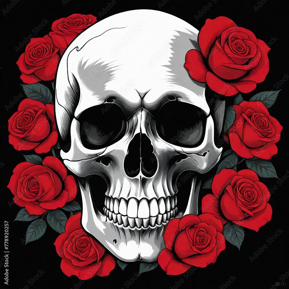 digital-painting-skull