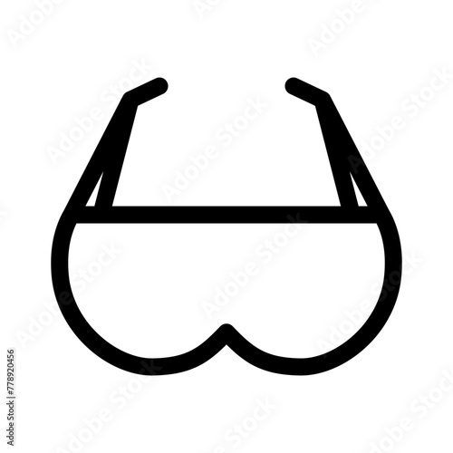 safety glasses icon or logo isolated sign symbol vector illustration - high quality black style vector icons photo