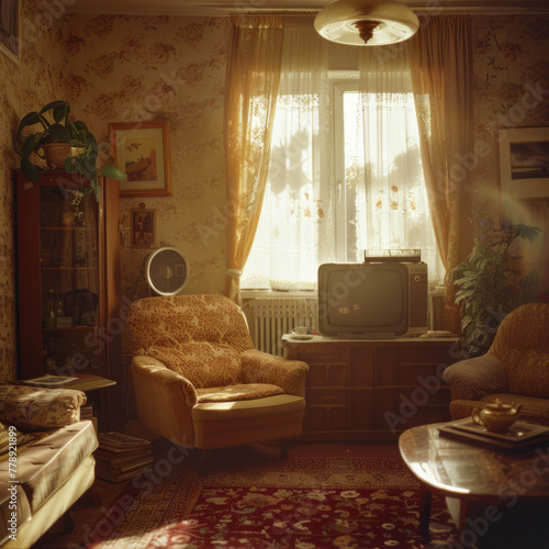 Vintage home living room interior