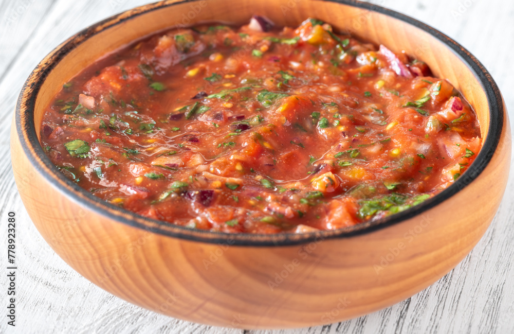 Bowl of salsa Bowl of salsa