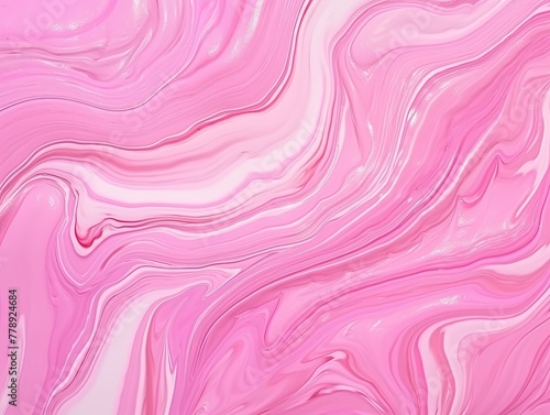 Pink fluid art marbling paint textured background with copy space blank texture design 