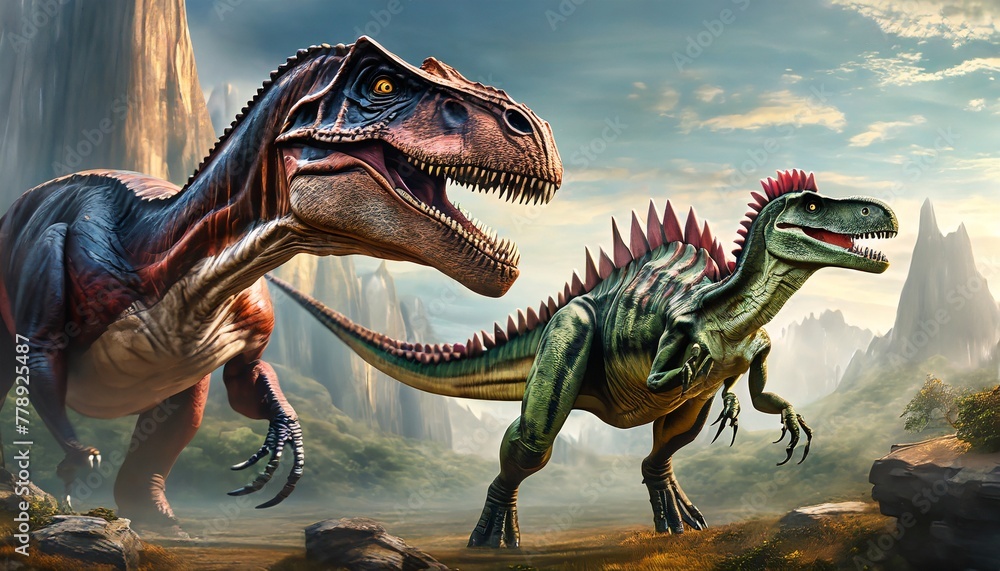 Naklejka premium tyrannosaurus dinosaur 3d render