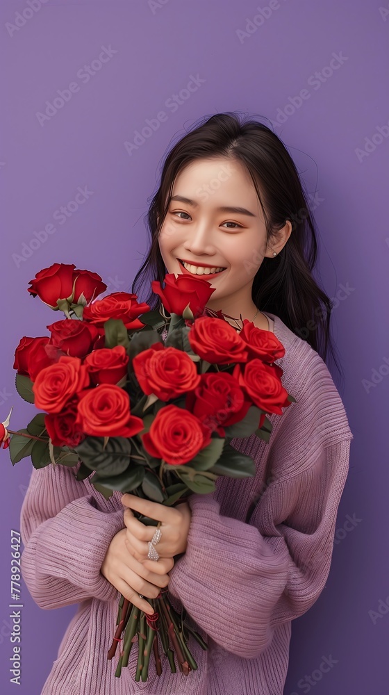 Gracious Pose with a Bouquet of Love Gracious Pose with a Bouquet of Love