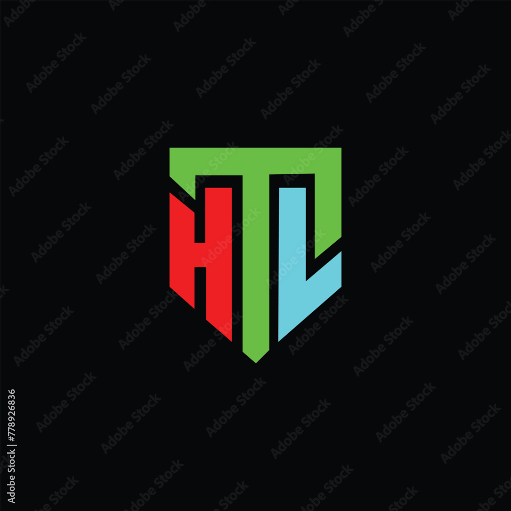 Obraz premium HTL Letter Initial Logo Design Template Vector Illustration