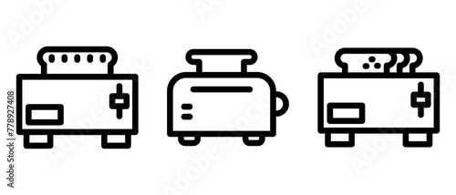 toaster icon or logo isolated sign symbol vector illustration - high quality black style vector icons