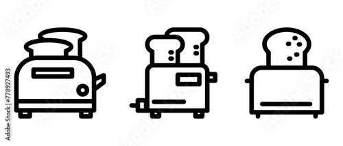 toaster icon or logo isolated sign symbol vector illustration - high quality black style vector icons