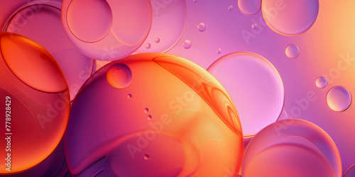 Vibrant Abstract Oil and Water Backlit Droplets