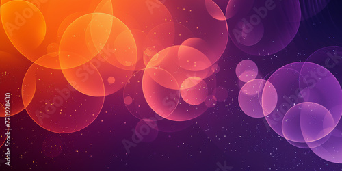 Colorful Abstract Bokeh Background with Vibrant Purple and Orange Hues