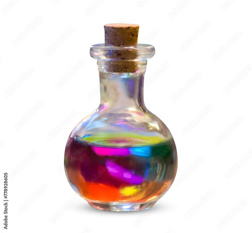 Bottle of Liquid on Table. Generative AI Bottle of Liquid on Table. Generative AI