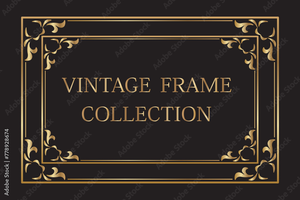 Vintage ornament frame. Luxury vintage ornamental frame collection. Vintage frame collection. Frame collection. Set Vintage frame label vintage border vector.
