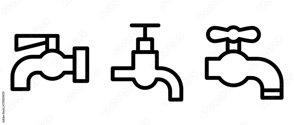 water tap icon or logo isolated sign symbol vector illustration - high quality black style vector icons water tap icon or logo isolated sign symbol vector illustration - high quality black style vector icons