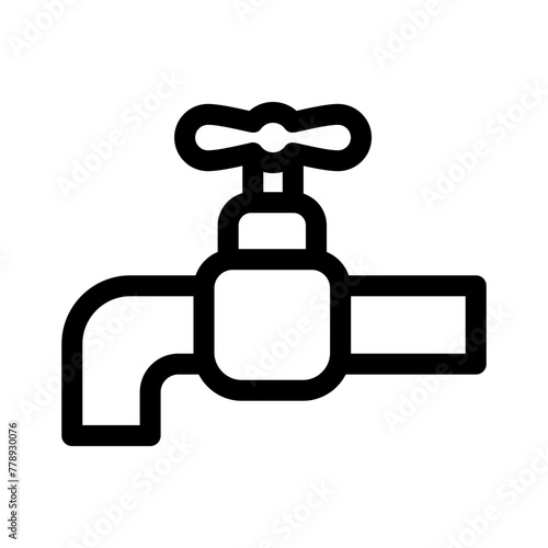 water tap icon or logo isolated sign symbol vector illustration - high quality black style vector icons