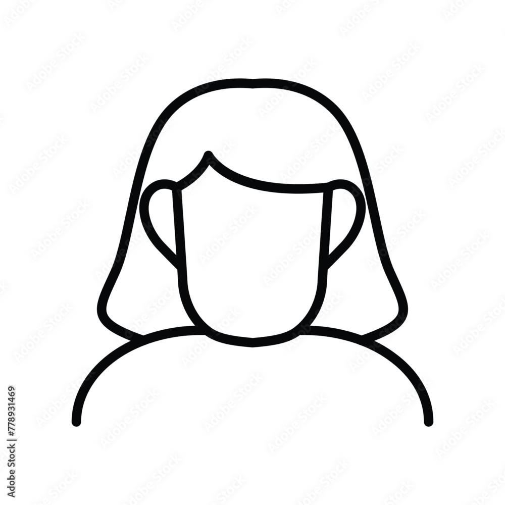 woman front view outline icon pixel perfect vector design good for website and mobile app. man gender icon woman front view outline icon pixel perfect vector design good for website and mobile app. man gender icon