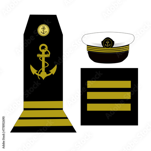 Galon de l'armée de la marine nationale française: Lieutenant de vaisseau 