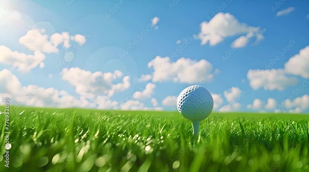 golf ball on green grass