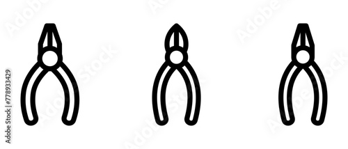 wire cutters icon or logo isolated sign symbol vector illustration - high quality black style vector icons