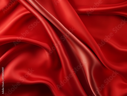 Red vintage cloth texture and seamless background with copy space silk satin blank backdrop design 