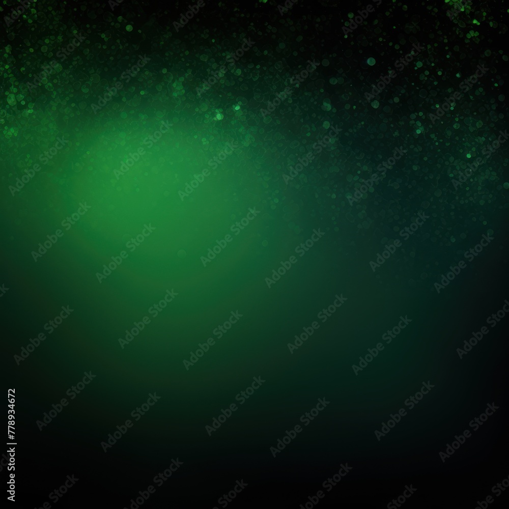 Green black glowing grainy gradient background texture with blank copy space for text photo or product presentation 