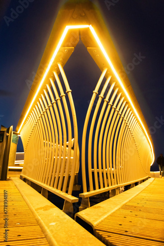Seebrücke in Koserow auf Usedom an der Ostsee bei Nacht