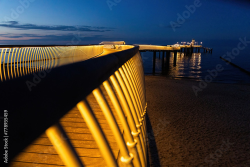 Seebrücke in Koserow auf Usedom an der Ostsee bei Nacht © fotograf-halle.com