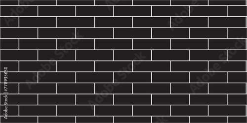 Black brick wall background. architecture construction stone block brick wallpaper. seamless building cement concrete wall grunge background. 