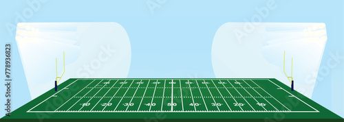 American football field. vector illustration 