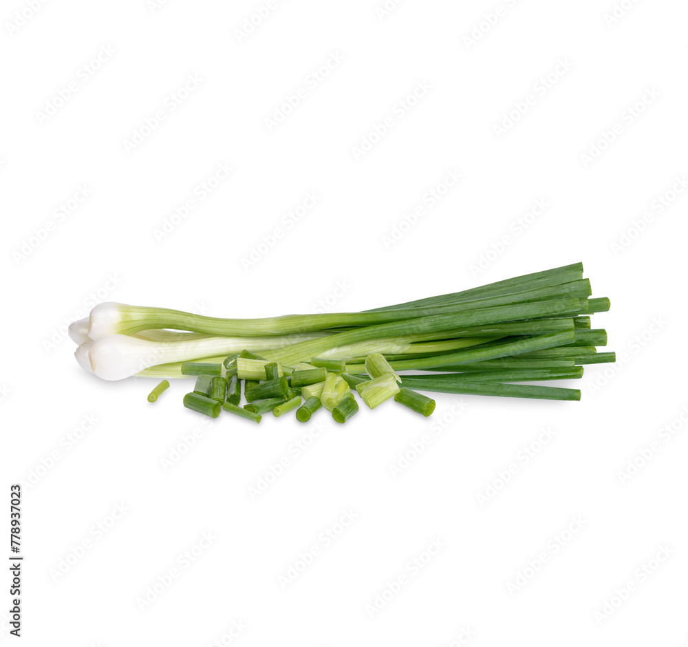 Green spring onion isolated on white background Green spring onion isolated on white background